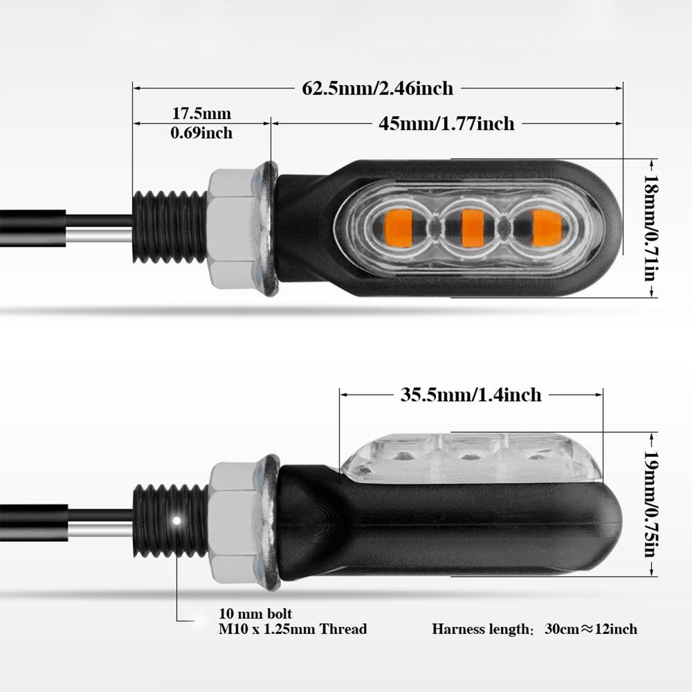 2PCS Motorcycle Universals LED Turn Signals Short Turn Signals Lights Indicator Blinkers Flashers Amber Color Accessories
2PCS Motorcycle Universals LED Turn Signals Short Turn Signals Lights Indicator Blinkers Flashers Amber Color Accessories