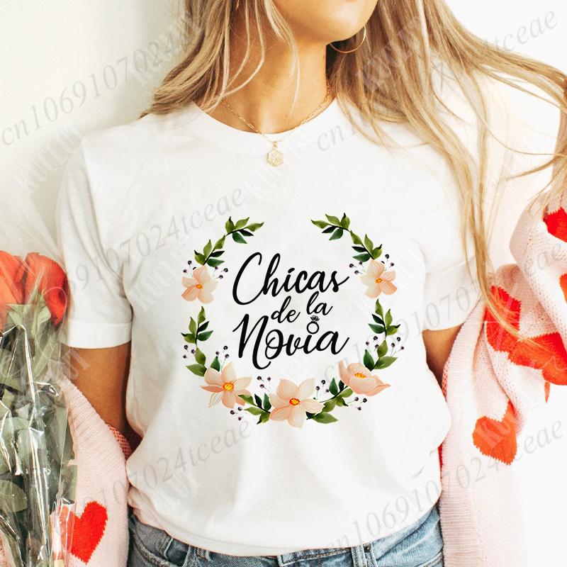 Team Future Bride Squad Tshirt Spanish Women Bachelorette Hen Party Tee Shirt Flower Bridal Wedding Flower Crown Tops S
Team Future Bride Squad Tshirt Spanish Women Bachelorette Hen Party Tee Shirt Flower Bridal Wedding Flower Crown Tops S