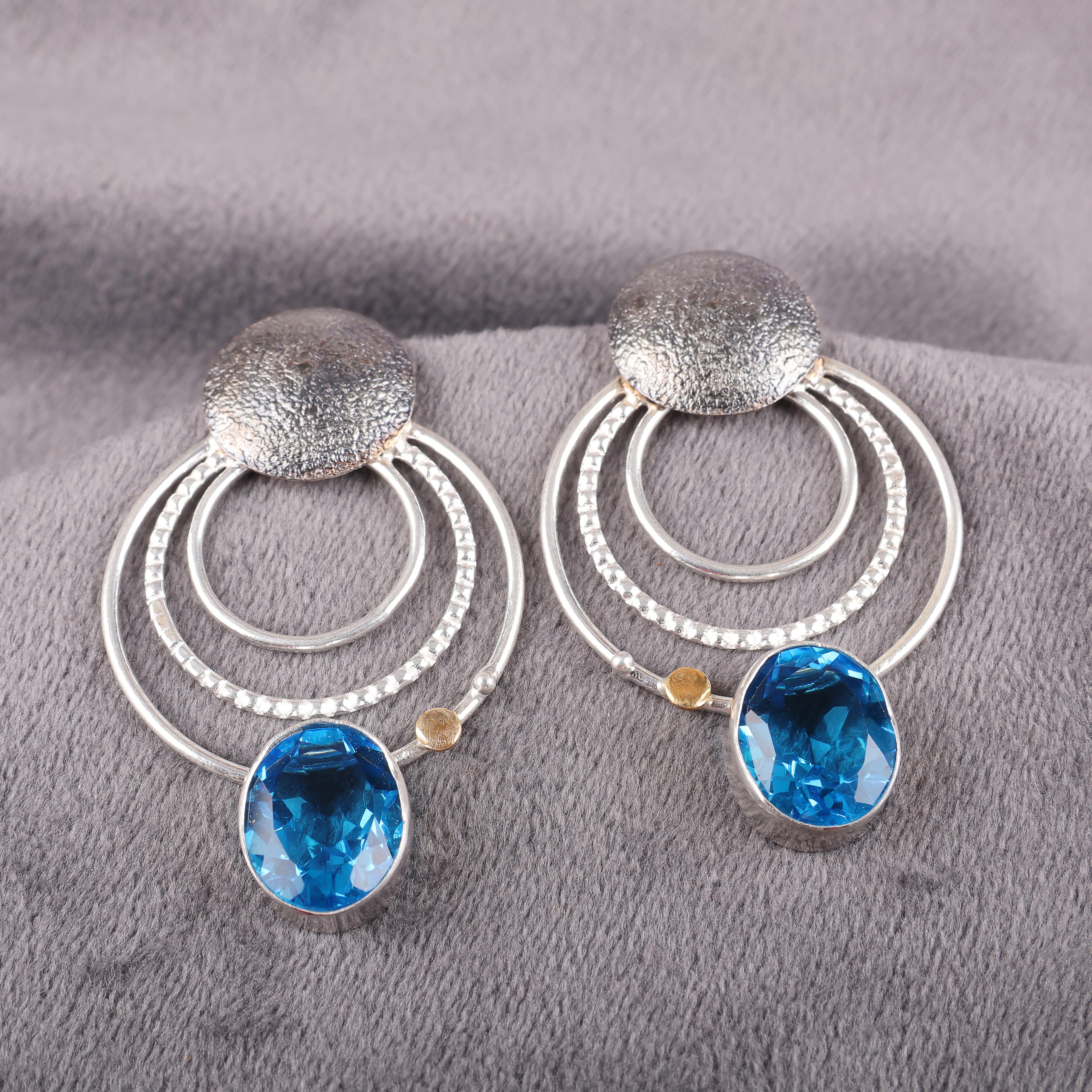 Swiss Blue Topaz Gemstone Earring, Handmade Gorgeous Jewelry, 925 Solid Sterling Silver Jewelry, Bohemian Earring For Wedding Gift 1.85 Inches синий
Swiss Blue Topaz Gemstone Earring, Handmade Gorgeous Jewelry, 925 Solid Sterling Silver Jewelry, Bohemian Earring For Wedding Gift 1.85 Inches синий
