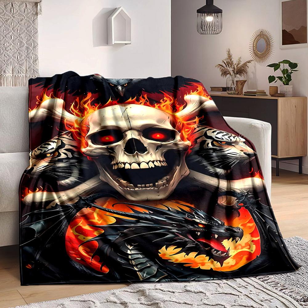 1PC Skull Flames Blanket, Throw For Sofa, Bed, Travel, Printing Blanket With Soft And Warm Fabric yy250918169 75x90cm
1PC Skull Flames Blanket, Throw For Sofa, Bed, Travel, Printing Blanket With Soft And Warm Fabric yy250918169 75x90cm