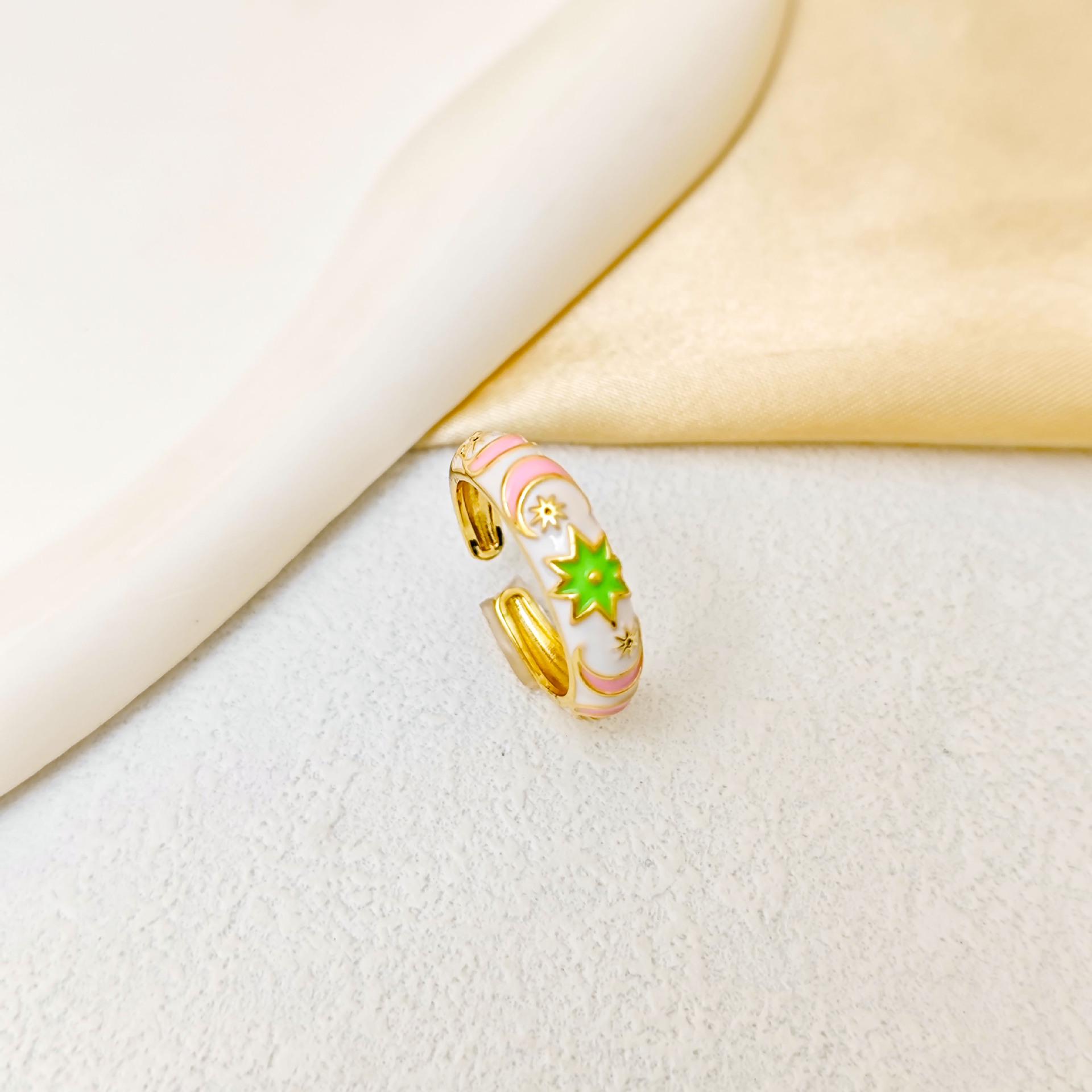 Retro Chinese Style Colorful Flower Ring for Women - Drip Oil Design
Retro Chinese Style Colorful Flower Ring for Women - Drip Oil Design
