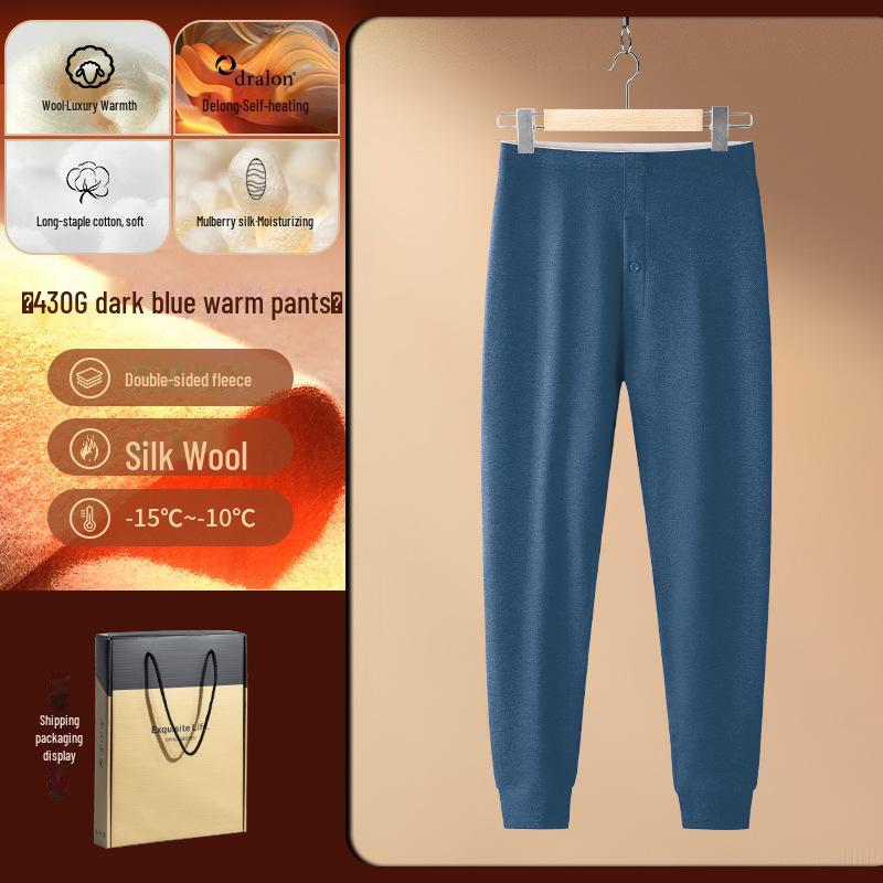 Мужские ультратеплые брюки из шелковой шерсти с подкладкой из бархата для осени/зимы XL (126-150 catties) темно-синий
Мужские ультратеплые брюки из шелковой шерсти с подкладкой из бархата для осени/зимы XL (126-150 catties) темно-синий