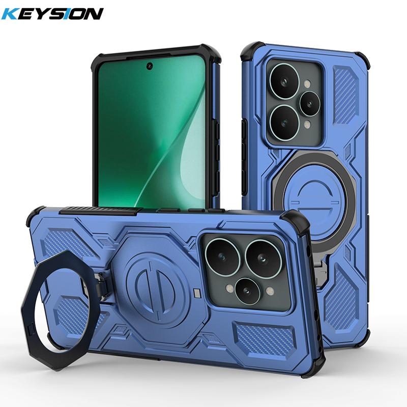 KEYSION Shockproof Magnetic Case for Realme 15 Pro 5G TPU+PC Upright Live Metal Ring Stand Phone Back Cover for OPPO Realme15 5G for Realme 15 5G синій
KEYSION Shockproof Magnetic Case for Realme 15 Pro 5G TPU+PC Upright Live Metal Ring Stand Phone Back Cover for OPPO Realme15 5G for Realme 15 5G синій