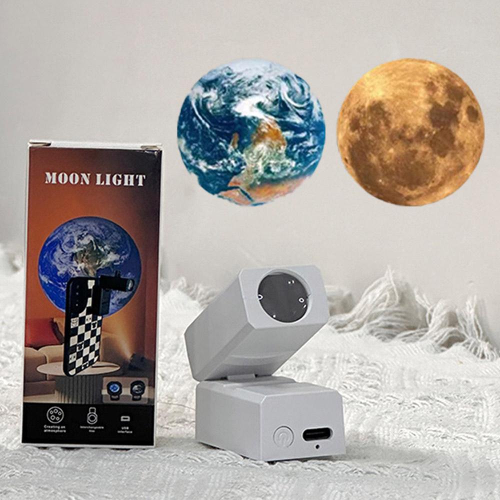 Magnetic Moon Earth Projection Lamp Night Light Photography Prop Rechargeable Atmosphere Light White
Magnetic Moon Earth Projection Lamp Night Light Photography Prop Rechargeable Atmosphere Light White