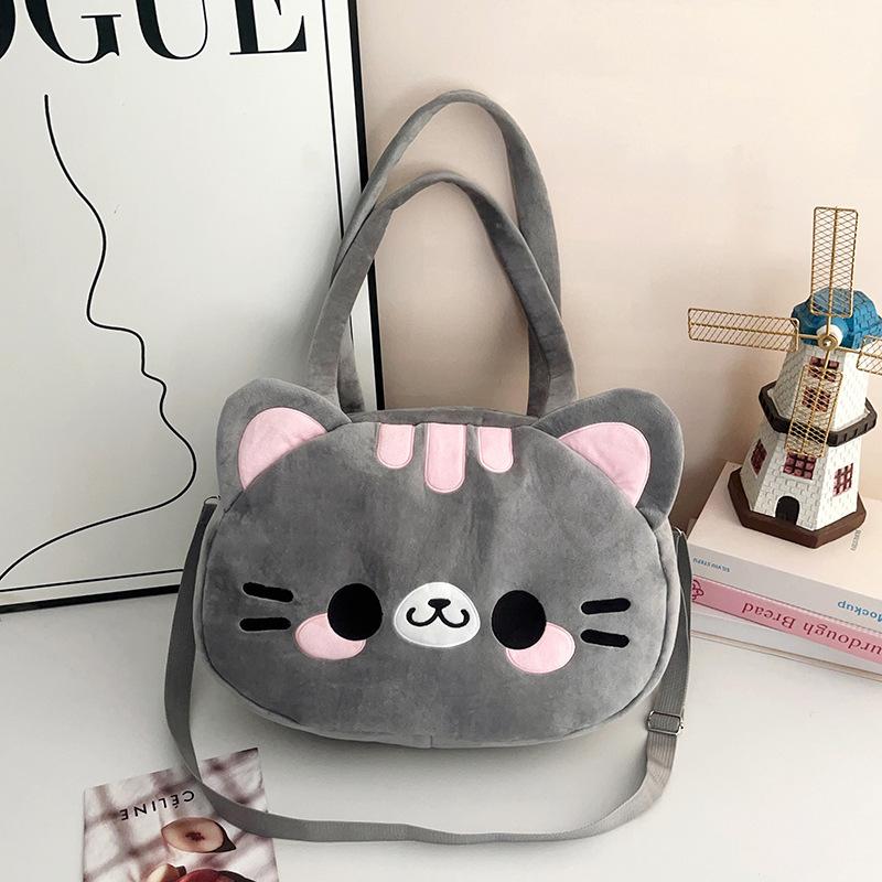 Women Cute cartoon cat shoulder bag girl large-capacity handbag серый
Women Cute cartoon cat shoulder bag girl large-capacity handbag серый