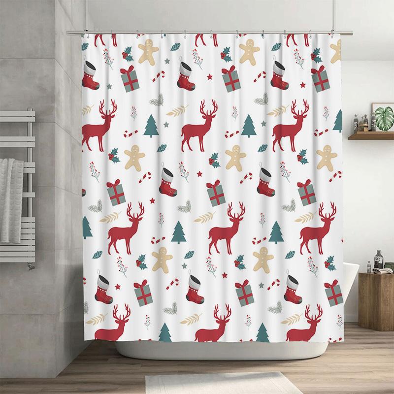 Tu Christmas Shower Curtain Festive Holiday Decor Reindeer Pattern Bathroom Curtain Waterproof Holiday Home Decor Gift Idea Cozy W60H190(CM)-1 Pcs
Tu Christmas Shower Curtain Festive Holiday Decor Reindeer Pattern Bathroom Curtain Waterproof Holiday Home Decor Gift Idea Cozy W60H190(CM)-1 Pcs