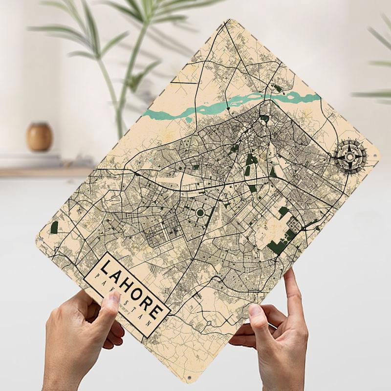 Lahore City Map Pakistan Vintage Tinplate Poster Customized Wall Art Vintage Retro Metal Signs for Decoration Bedroom Wand Deko 20x30cm(7.8x11.8inch)
Lahore City Map Pakistan Vintage Tinplate Poster Customized Wall Art Vintage Retro Metal Signs for Decoration Bedroom Wand Deko 20x30cm(7.8x11.8inch)