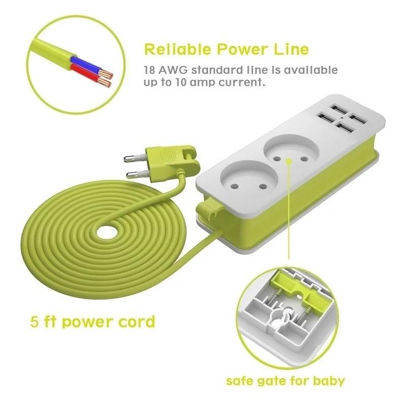 Подовжувач живлення 1/2 EU Plug 1200W 250V 1.5m Кабель настінний Кілька розеток Портативний 4 порти USB Style 1
Подовжувач живлення 1/2 EU Plug 1200W 250V 1.5m Кабель настінний Кілька розеток Портативний 4 порти USB Style 1