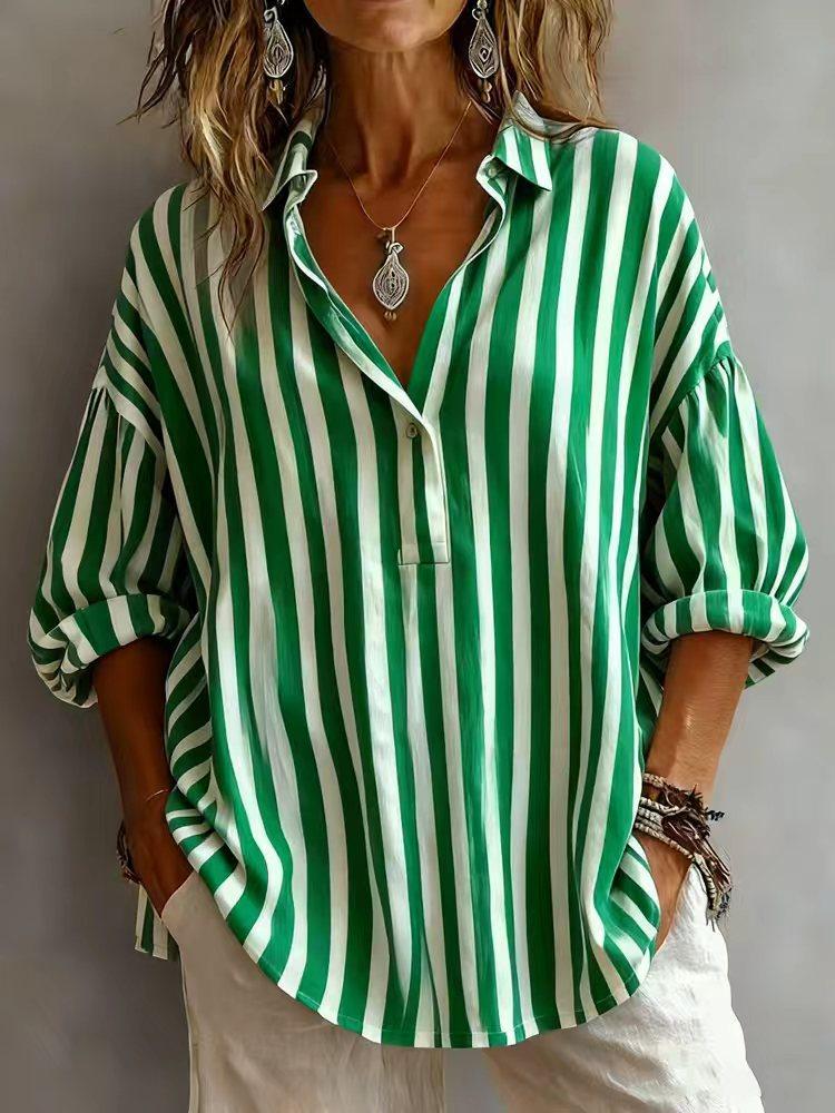 Women s Oversized V Neck 3/4 Sleeve Striped Shirt in 4 Colors XXXL зелений
Women s Oversized V Neck 3/4 Sleeve Striped Shirt in 4 Colors XXXL зелений