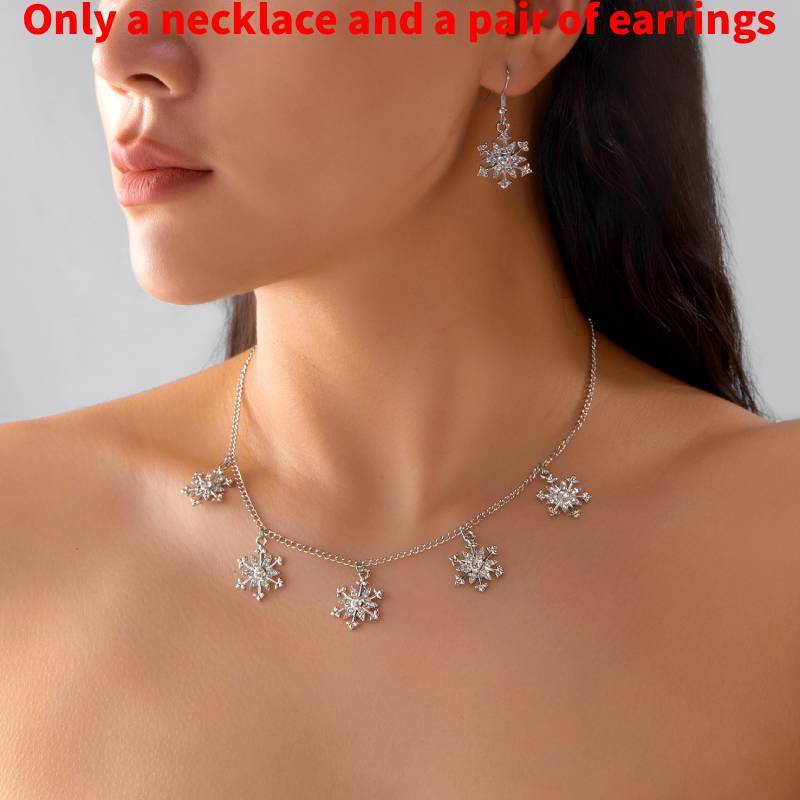 Seasonal Snowflake Earring And Necklace Set With Sparkling Accents For Men And Women StyleJ
Seasonal Snowflake Earring And Necklace Set With Sparkling Accents For Men And Women StyleJ