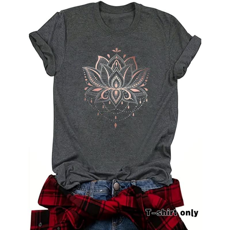 Женская футболка с принтом лотоса, круглым вырезом, короткими рукавами, большого размера XXL
Женская футболка с принтом лотоса, круглым вырезом, короткими рукавами, большого размера XXL