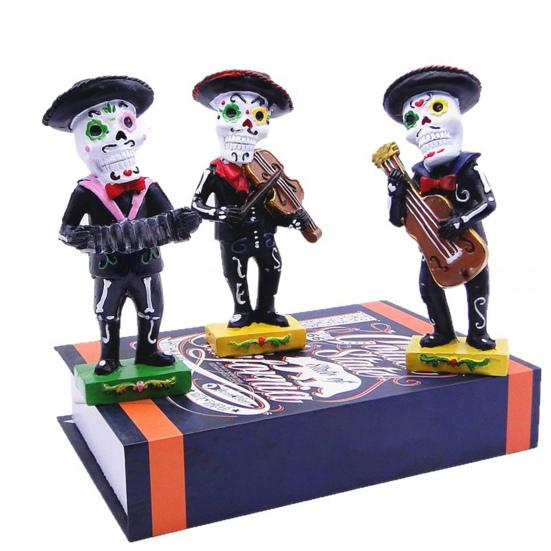 Black Mariachi Band Skeleton Statue Halloween Day of The Dead Skull Figurine Resin Collectible Folk Musician Players Ornament for Home Decor B
Black Mariachi Band Skeleton Statue Halloween Day of The Dead Skull Figurine Resin Collectible Folk Musician Players Ornament for Home Decor B
