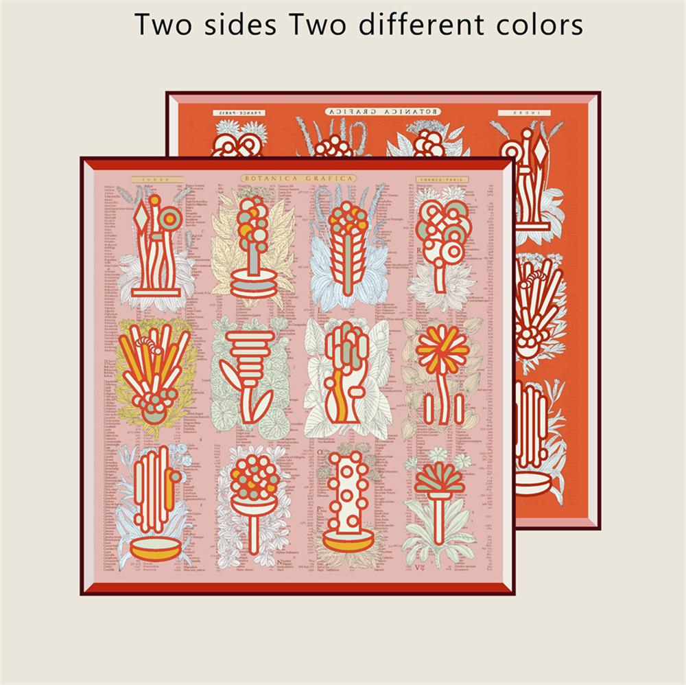 New Silk Scarves Wraps Plant Catalog Printed Twill Silk Scarf Women Shawls Luxury Design Hijab Fashion Square Curled Scarf 90CM x 90CM
New Silk Scarves Wraps Plant Catalog Printed Twill Silk Scarf Women Shawls Luxury Design Hijab Fashion Square Curled Scarf 90CM x 90CM