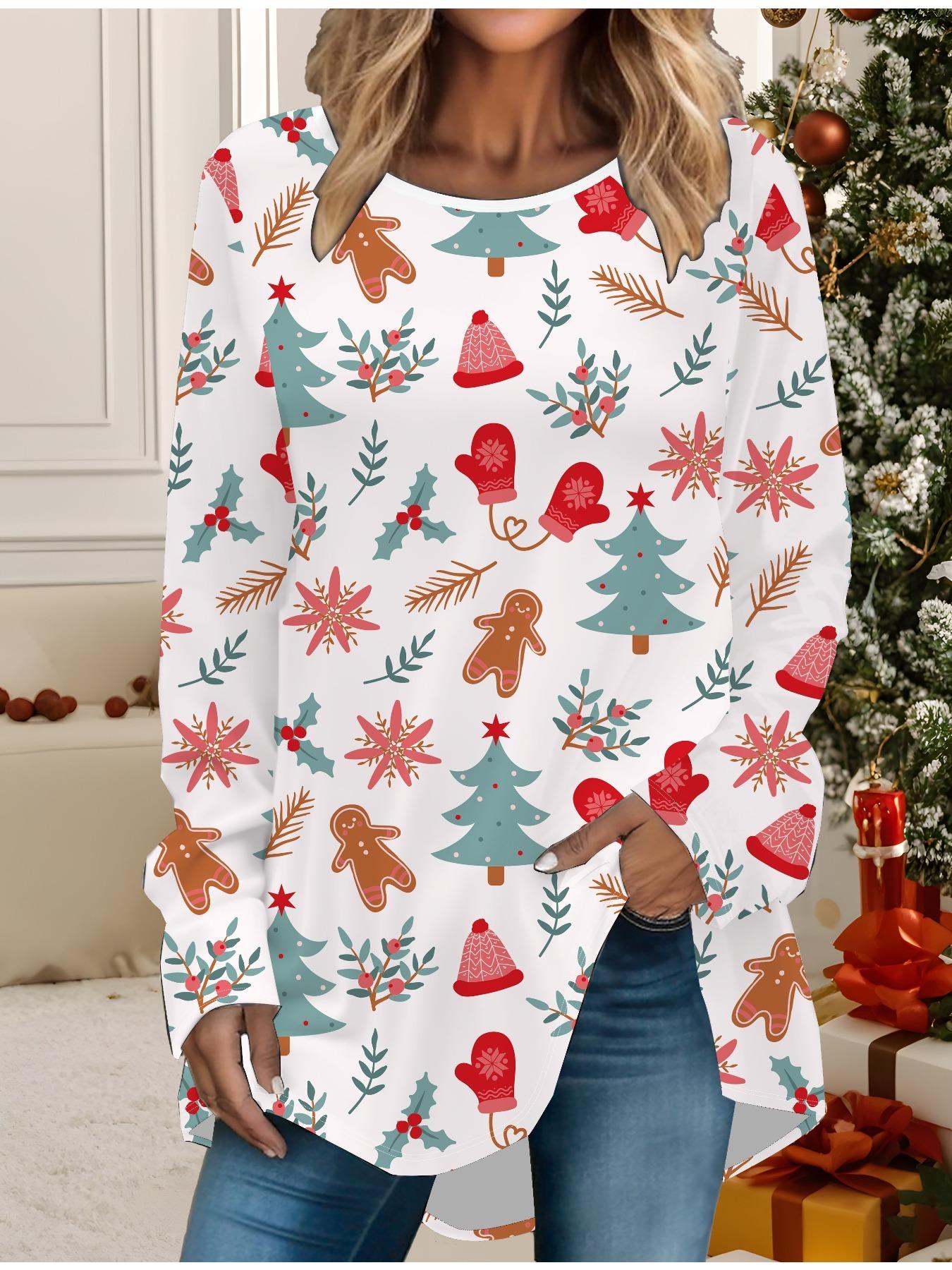 Женская футболка больших размеров с принтом снеговика на весну и Рождество, удобная, с длинным рукавом, круглым вырезом, повседневная, свободного кроя, средней длины, топы XS
Женская футболка больших размеров с принтом снеговика на весну и Рождество, удобная, с длинным рукавом, круглым вырезом, повседневная, свободного кроя, средней длины, топы XS
