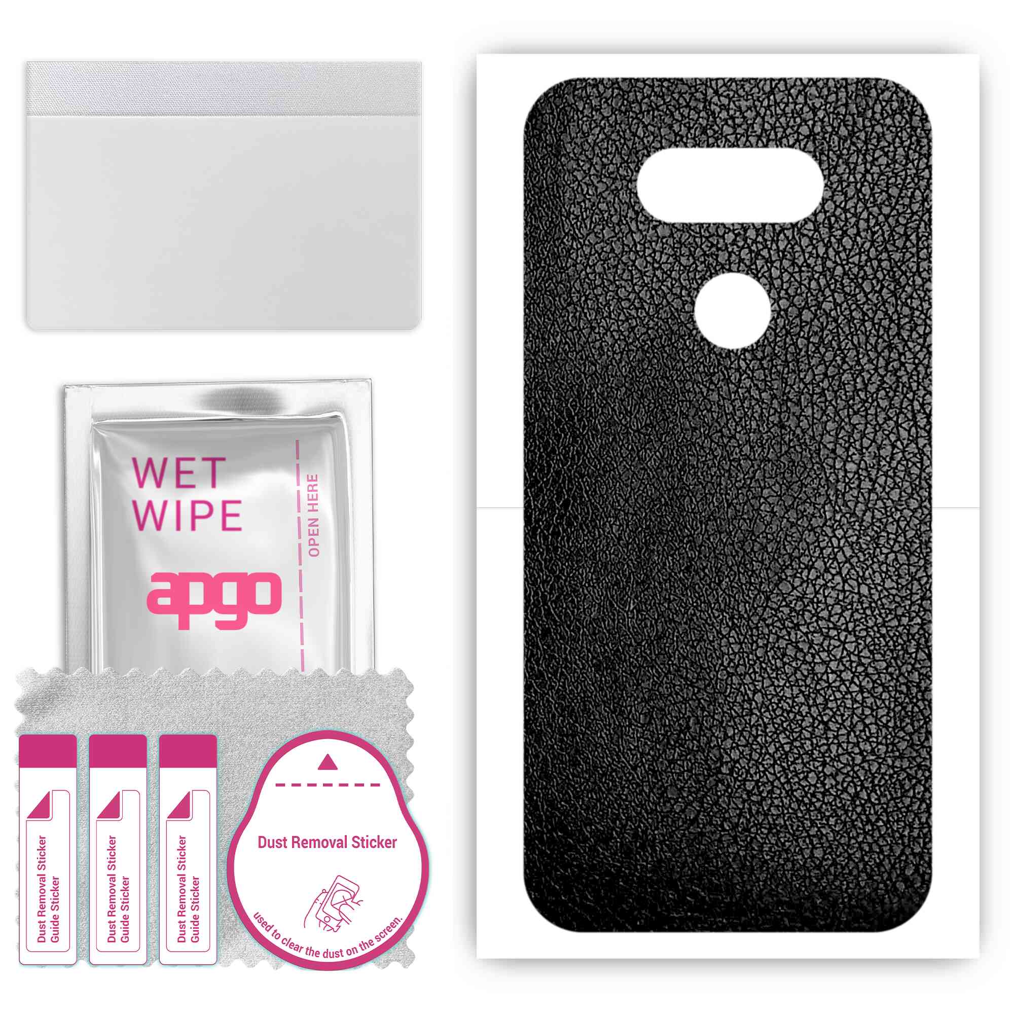 apgo Protective Skin Sticker for the back compatible with LG G5 SE, Wrap Film, Foil, Vinyl - Pattern Black Leather
apgo Protective Skin Sticker for the back compatible with LG G5 SE, Wrap Film, Foil, Vinyl - Pattern Black Leather