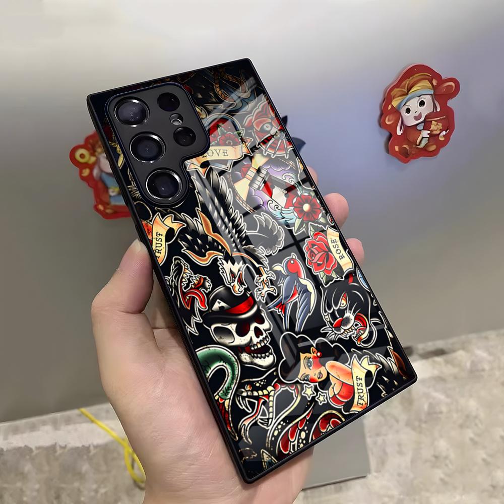 Cool Old School Tattoo Phone Case For Samsung S26 S25 Ultra S23 S22 S24 S20 Fe S21 Plus A54 A53 A16 Glass Cover Samsung s23fe
Cool Old School Tattoo Phone Case For Samsung S26 S25 Ultra S23 S22 S24 S20 Fe S21 Plus A54 A53 A16 Glass Cover Samsung s23fe