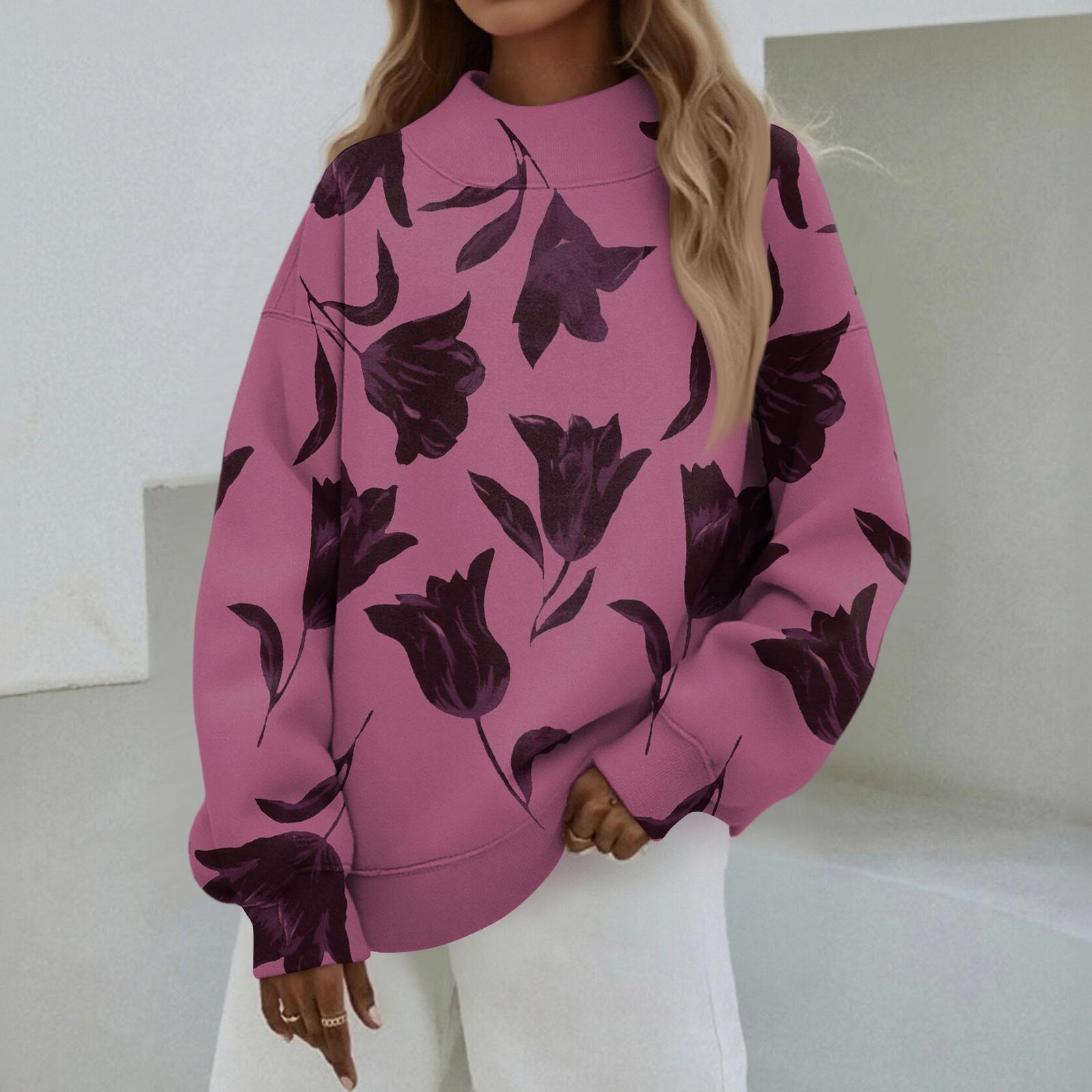 Женский свитшот с воротником-стойкой, осенний, удобный, оверсайз, нарядный пуловер, свитшоты без капюшона, уютные топы с высоким воротником M фиолетовый
Женский свитшот с воротником-стойкой, осенний, удобный, оверсайз, нарядный пуловер, свитшоты без капюшона, уютные топы с высоким воротником M фиолетовый