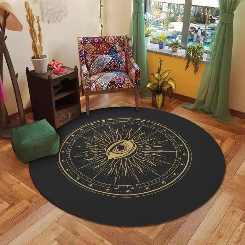Mysterious Tarot Eyes Print Round Carpet Non-Slip Circle Rug Living Room Table Sofa Floor Mat Bedroom Hanging Basket Chair Mats 60cm
Mysterious Tarot Eyes Print Round Carpet Non-Slip Circle Rug Living Room Table Sofa Floor Mat Bedroom Hanging Basket Chair Mats 60cm