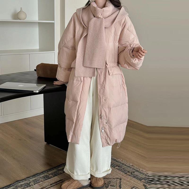 Длинный шарф пуховик женский 2024 зима новый талия белый утиный пух тонкий колено утолщенный теплый жакет S небесно-голубой 
Длинный шарф пуховик женский 2024 зима новый талия белый утиный пух тонкий колено утолщенный теплый жакет S небесно-голубой