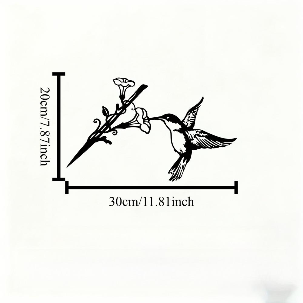 Metal Wall Art Hummingbird Flower, Rust-Resistant Mural for Nature Decor, New Year Easter Gift for Home, 1pc 12in
Metal Wall Art Hummingbird Flower, Rust-Resistant Mural for Nature Decor, New Year Easter Gift for Home, 1pc 12in