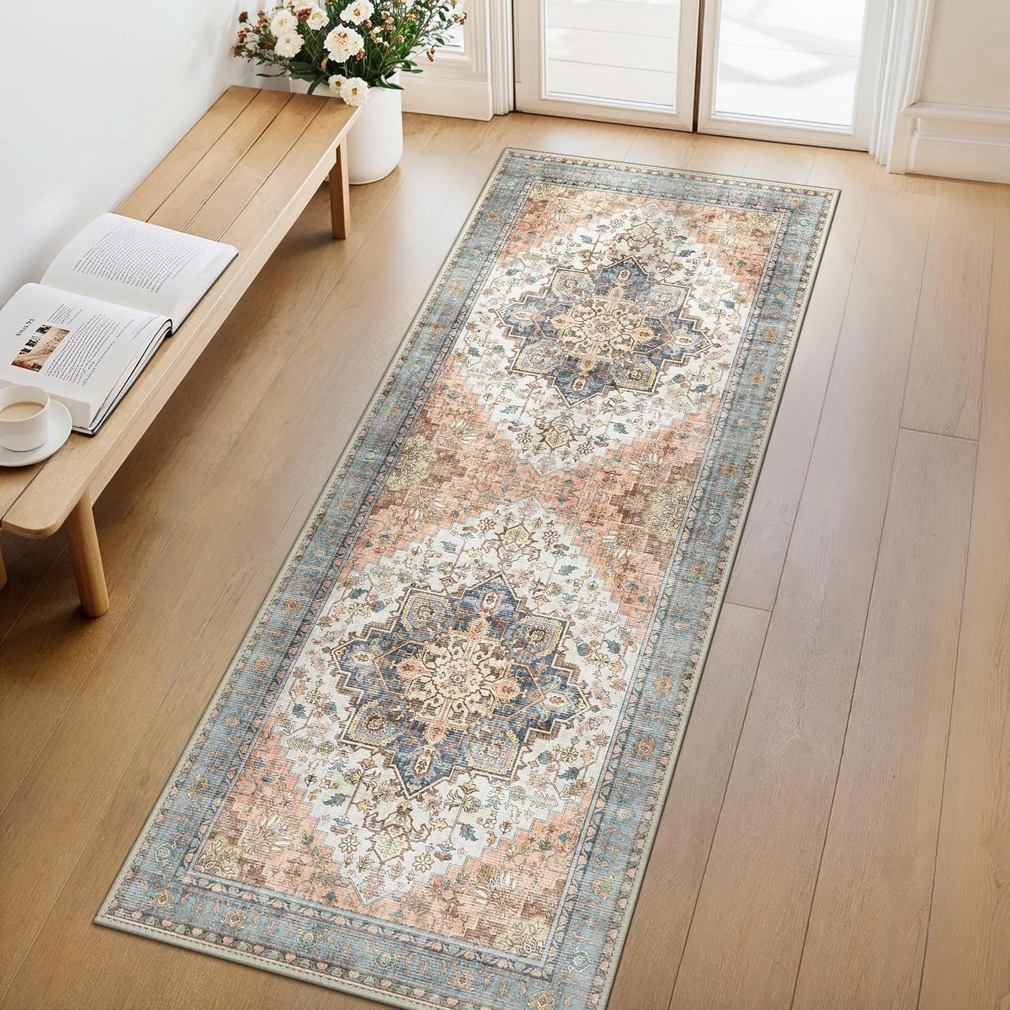 VIKAMA Boho Flannel Carpet Hallway Mat Sofa Cushion Bedroom Bedside Rug Retro Floor Mat Long Rug Non-slip Washable Home Decor 40X120CM 16x47inch
VIKAMA Boho Flannel Carpet Hallway Mat Sofa Cushion Bedroom Bedside Rug Retro Floor Mat Long Rug Non-slip Washable Home Decor 40X120CM 16x47inch
