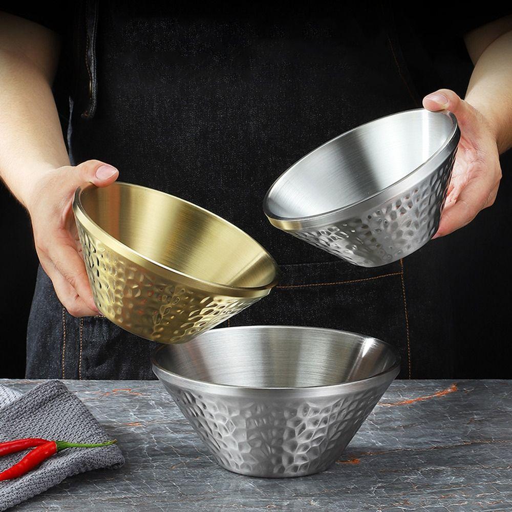 Double Walled Insulated Soup Bowls SUS304 Stainless Steel Ice Cream Bowl for Sauces Rice Noodle 14cm золотий
Double Walled Insulated Soup Bowls SUS304 Stainless Steel Ice Cream Bowl for Sauces Rice Noodle 14cm золотий