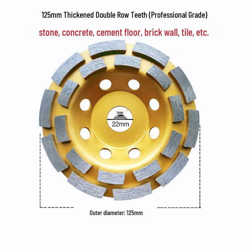 Jundingying 125mm Double-Row Diamond Grinding Wheel
Jundingying 125mm Double-Row Diamond Grinding Wheel
