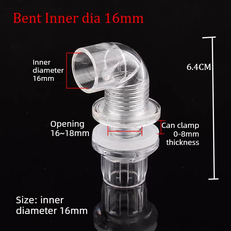Transparent Aquarium Water Pipe Fittings Glass Punching Overflow Drain Connectors Clamp-On Water Inflow & Outflow Tube Joints
Transparent Aquarium Water Pipe Fittings Glass Punching Overflow Drain Connectors Clamp-On Water Inflow & Outflow Tube Joints