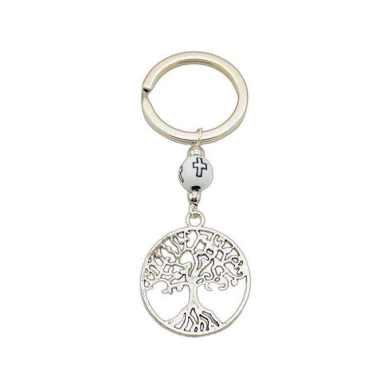 Дерево жизни на День благодарения Звезда Крест Подвеска Подарки для вечеринки Крафтовые бирки и мешочек из органзы Подарки на крещение