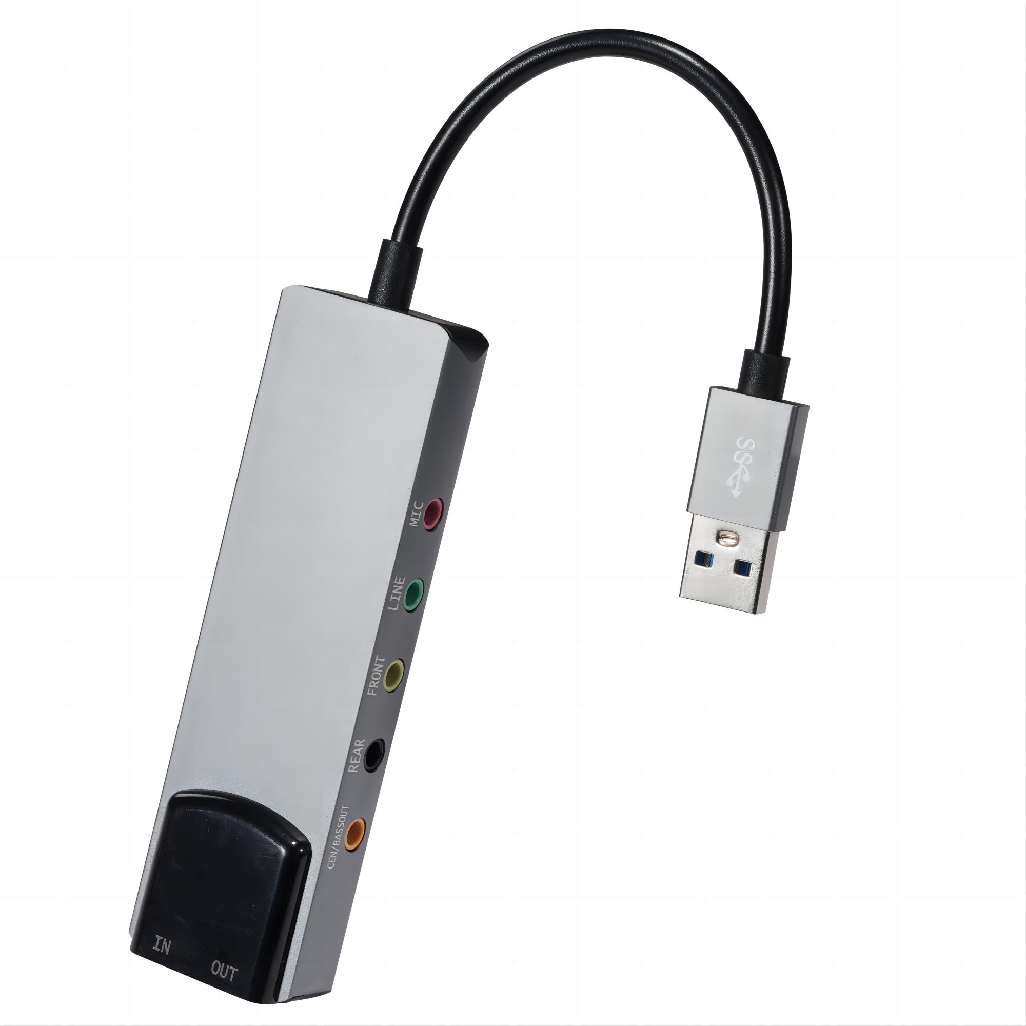 HY-601 6 In 1 USB Multifunction Sound Card USB+3.5mm Audio+7.1 Channel/Optical Fiber Grey
HY-601 6 In 1 USB Multifunction Sound Card USB+3.5mm Audio+7.1 Channel/Optical Fiber Grey