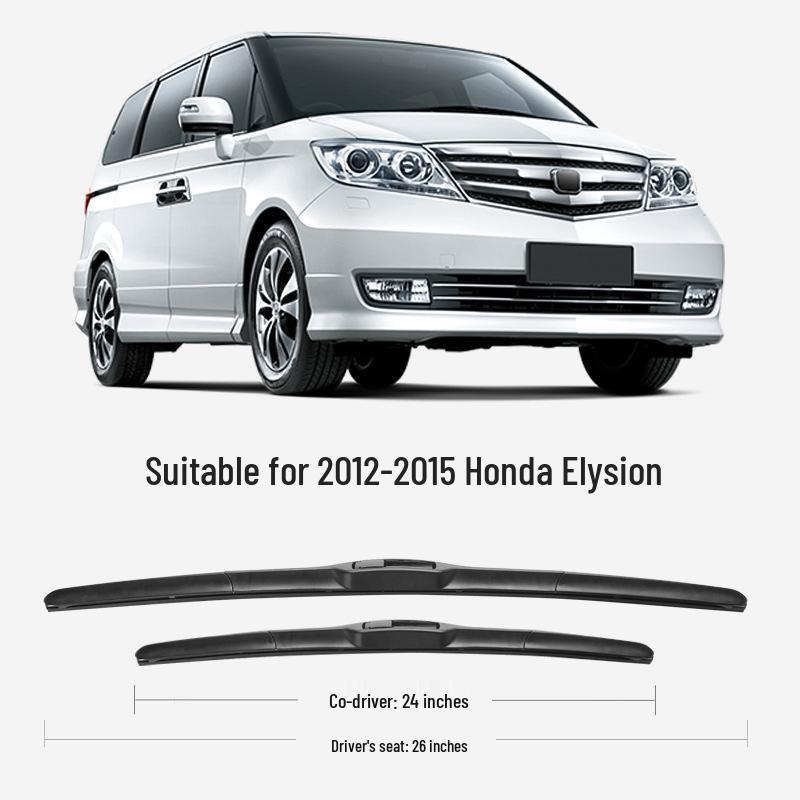 Compatible with Honda Elysion: Silent Frameless Rubber Wiper for Front and Rear - Fits 15 Models and 12-Year Range. Honda Elysion 2016-2024 (Set: Front Wipers)
Compatible with Honda Elysion: Silent Frameless Rubber Wiper for Front and Rear - Fits 15 Models and 12-Year Range. Honda Elysion 2016-2024 (Set: Front Wipers)