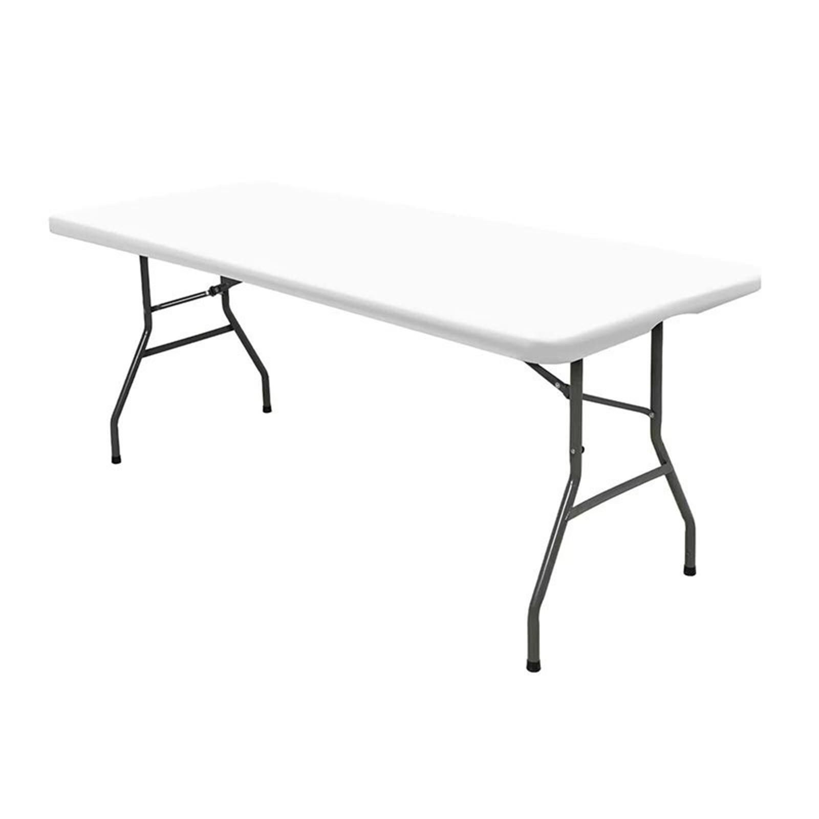 Скатерть спандекс эластичная посадка скатерть водонепроницаемая складная скатерть прямоугольная полиэстеровая скатерть. One Size белый