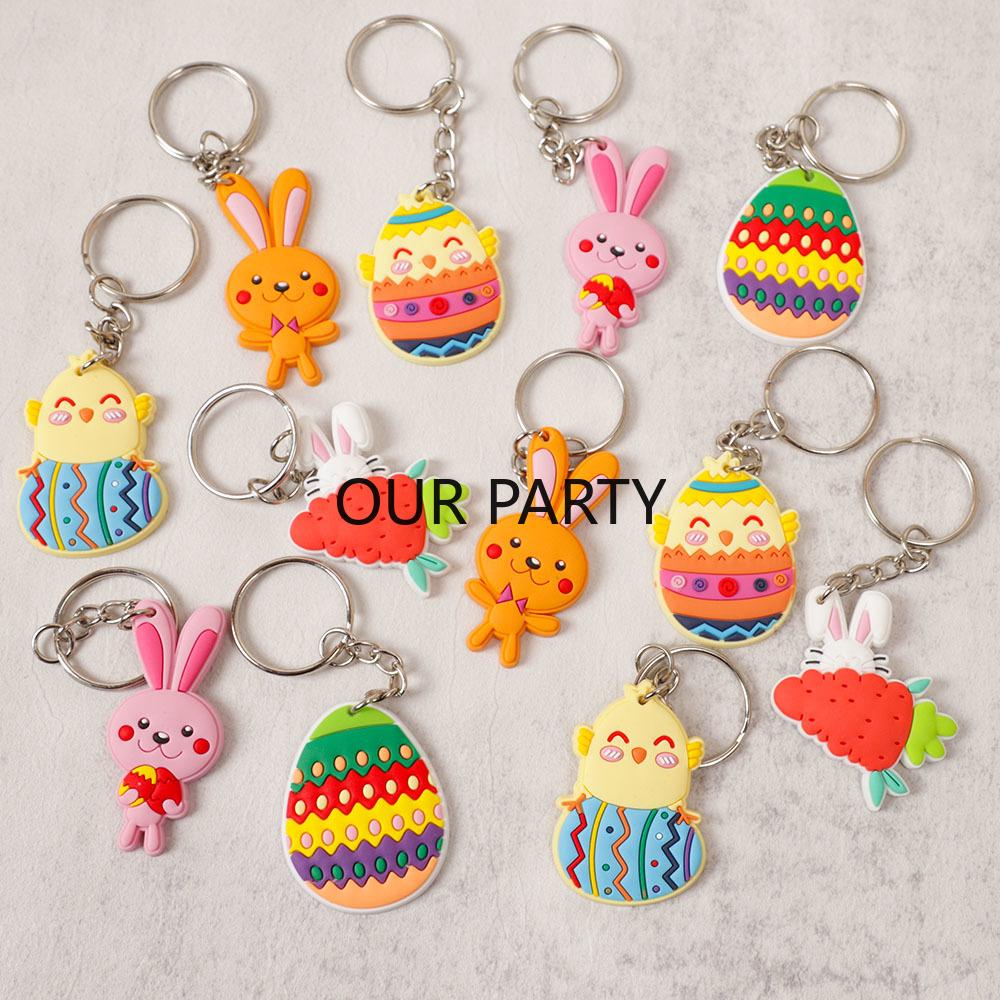 12Pcs Cartoon Carrots Rabbit Eggs PVC Keychains Backpack Pendant for Kids Birthday Party Favors Happy Easter Gift Pinata Fillers
12Pcs Cartoon Carrots Rabbit Eggs PVC Keychains Backpack Pendant for Kids Birthday Party Favors Happy Easter Gift Pinata Fillers