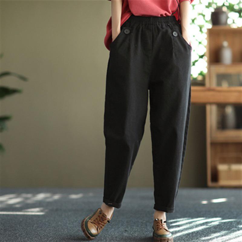 Женские однотонные повседневные брюки-шаровары - Чистый хлопок, На флисовой подкладке/Без подкладки, Эластичный пояс на пуговицах, Приталенный крой, Укороченная длина Medium
Женские однотонные повседневные брюки-шаровары - Чистый хлопок, На флисовой подкладке/Без подкладки, Эластичный пояс на пуговицах, Приталенный крой, Укороченная длина Medium