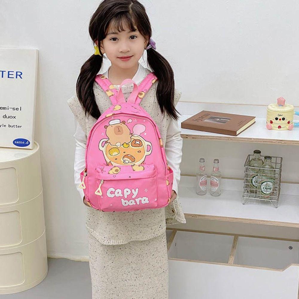 Waterproof Capybara Schoolbag Large Capacity Cartoon Animal Book Bag Kindergarten рожевий
Waterproof Capybara Schoolbag Large Capacity Cartoon Animal Book Bag Kindergarten рожевий