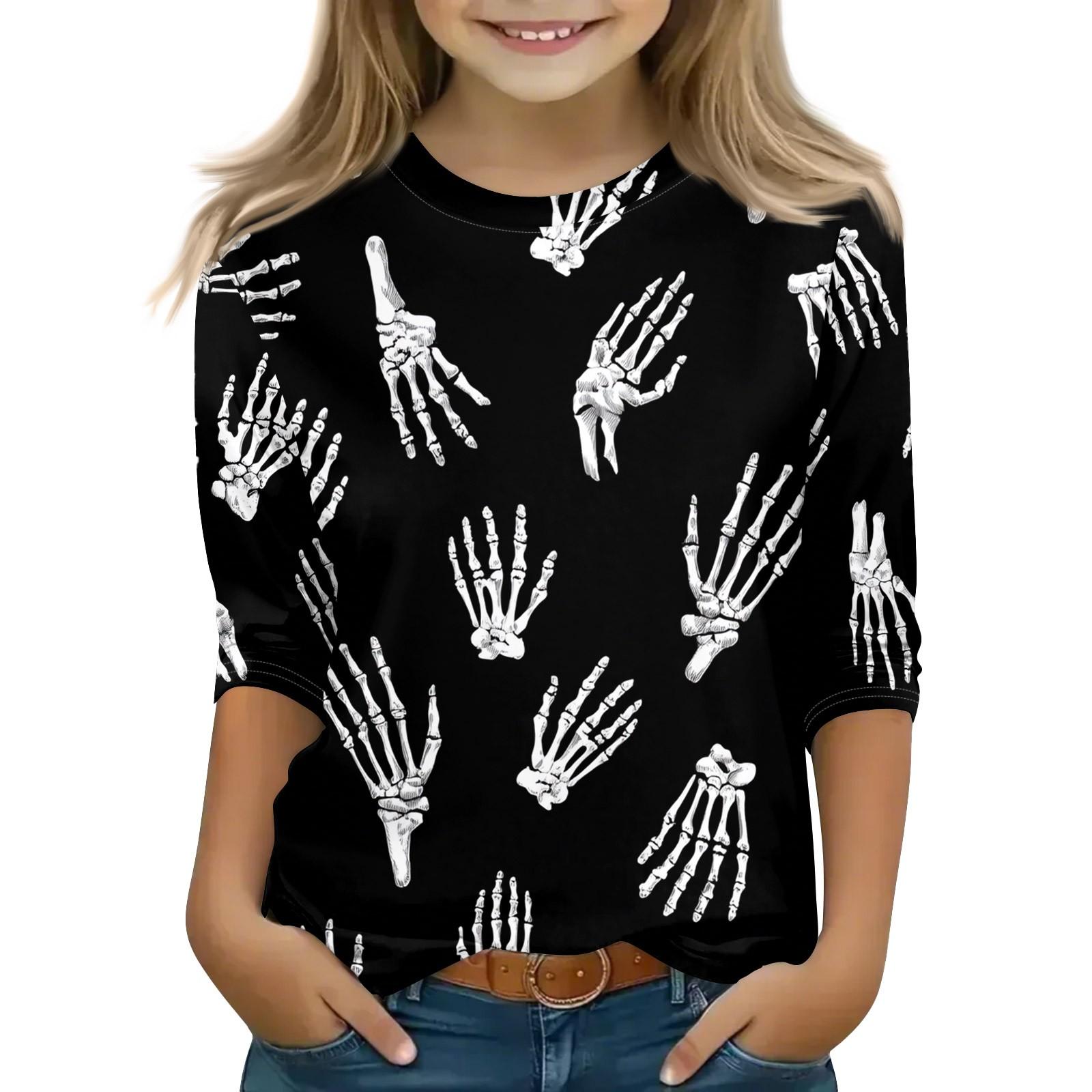 Топы с принтом для девочек 5-16 лет с круглым вырезом и рукавами 3/4 Футболки Модные топы Наряды Футболки 120 чёрный
Топы с принтом для девочек 5-16 лет с круглым вырезом и рукавами 3/4 Футболки Модные топы Наряды Футболки 120 чёрный