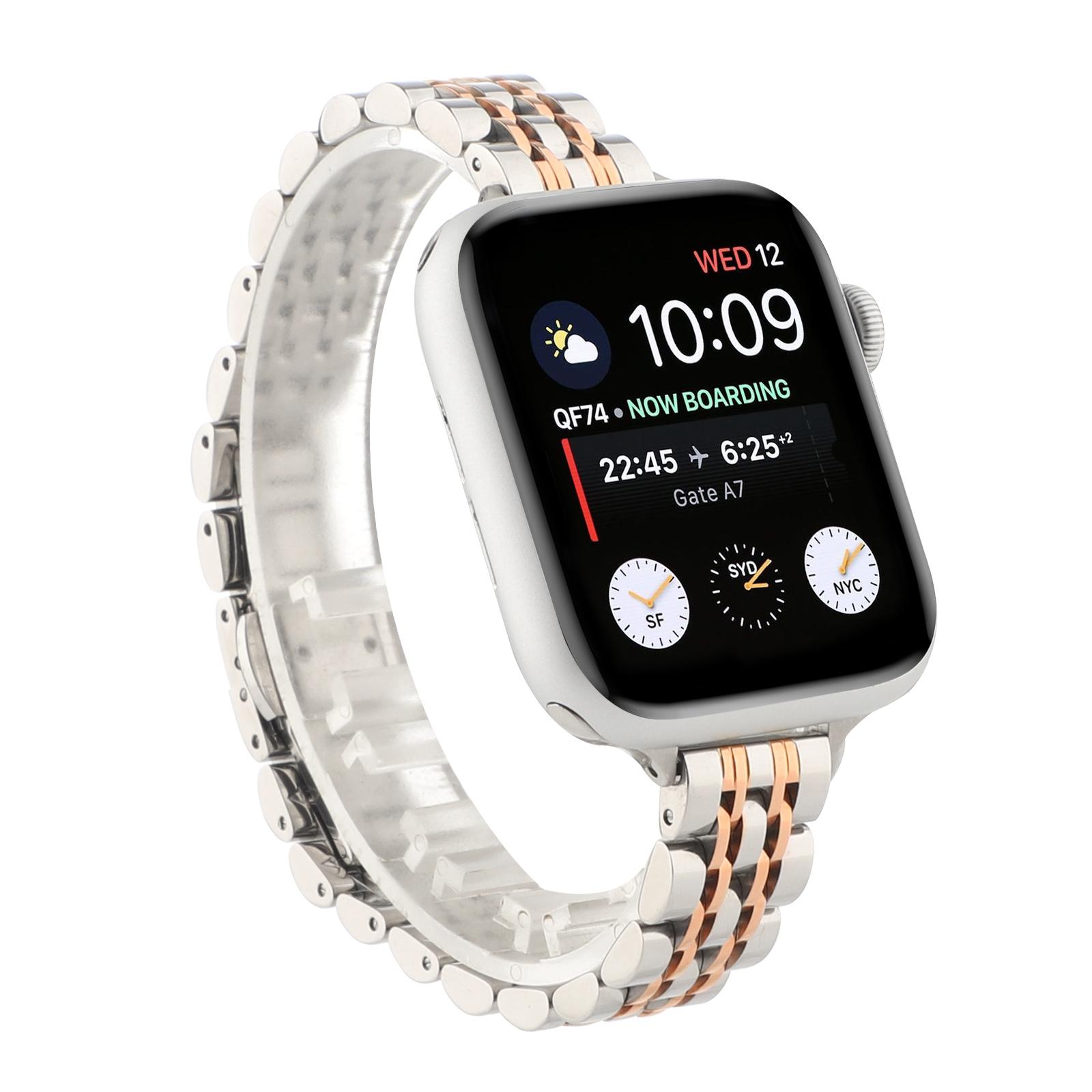 Stainless Steel Smart Watch Band for Apple Watch Series 10 46mm/Ultra 2 Ultra 49mm/9 8 7 45mm/SE (2023) SE (2022) SE 6 5 4 44mm/3 2 1 42mm Rose Gold/Silver
Stainless Steel Smart Watch Band for Apple Watch Series 10 46mm/Ultra 2 Ultra 49mm/9 8 7 45mm/SE (2023) SE (2022) SE 6 5 4 44mm/3 2 1 42mm Rose Gold/Silver