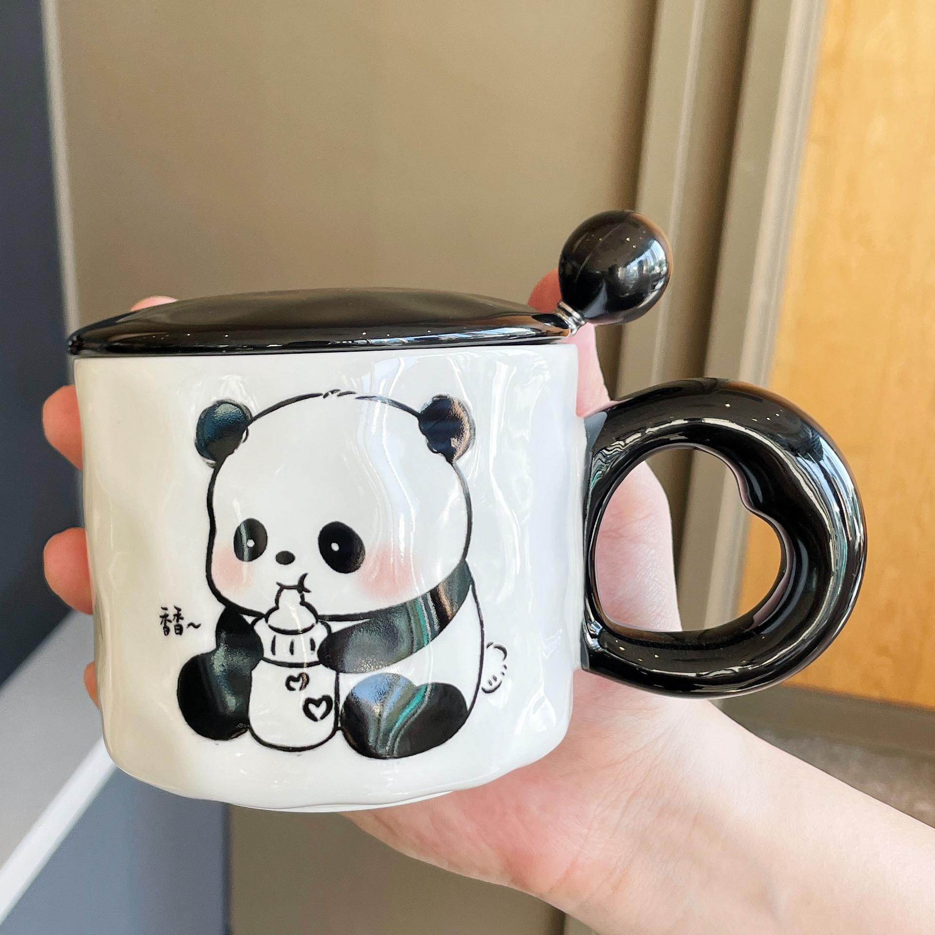 Souvenirs for Girls Cute Ceramic Mug with Lid Panda Water Cup Creative Practical Coffee Cup Boy Small Gift 301-400ml
Souvenirs for Girls Cute Ceramic Mug with Lid Panda Water Cup Creative Practical Coffee Cup Boy Small Gift 301-400ml