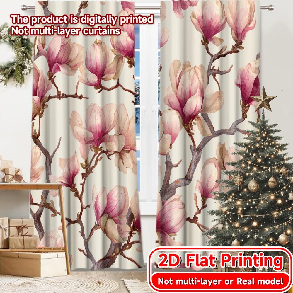 Flat Printing Magnolia Window Curtains Versatile Fabric Decorations Outdoor Living Room Curtain Set Of 2 Modern Made Polyester Washable Great Ready W100*H70(CM)-Grommet top&1PCS
Flat Printing Magnolia Window Curtains Versatile Fabric Decorations Outdoor Living Room Curtain Set Of 2 Modern Made Polyester Washable Great Ready W100*H70(CM)-Grommet top&1PCS