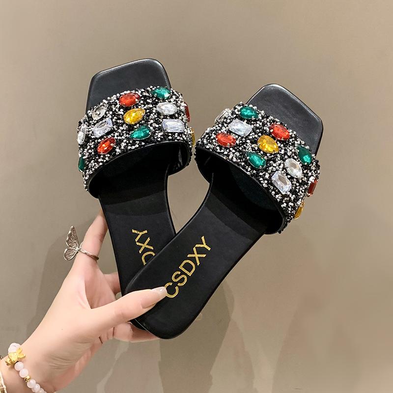 Летние новые блестящие тапочки для женщин, новые женские пляжные тапочки на плоской подошве, женские сандалии, обувь для отдыха на открытом воздухе, роскошный дизайнер, размер плюс 42 35 чёрный
Летние новые блестящие тапочки для женщин, новые женские пляжные тапочки на плоской подошве, женские сандалии, обувь для отдыха на открытом воздухе, роскошный дизайнер, размер плюс 42 35 чёрный