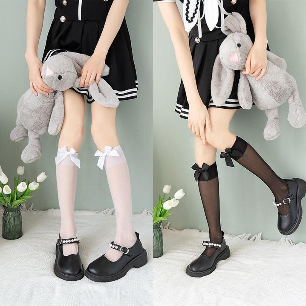 JK Bow Calf Socks Thin Summer Stockings Thin Calf Socks Tide Japanese Loli Style Knee Socks one size fits all чёрный
JK Bow Calf Socks Thin Summer Stockings Thin Calf Socks Tide Japanese Loli Style Knee Socks one size fits all чёрный