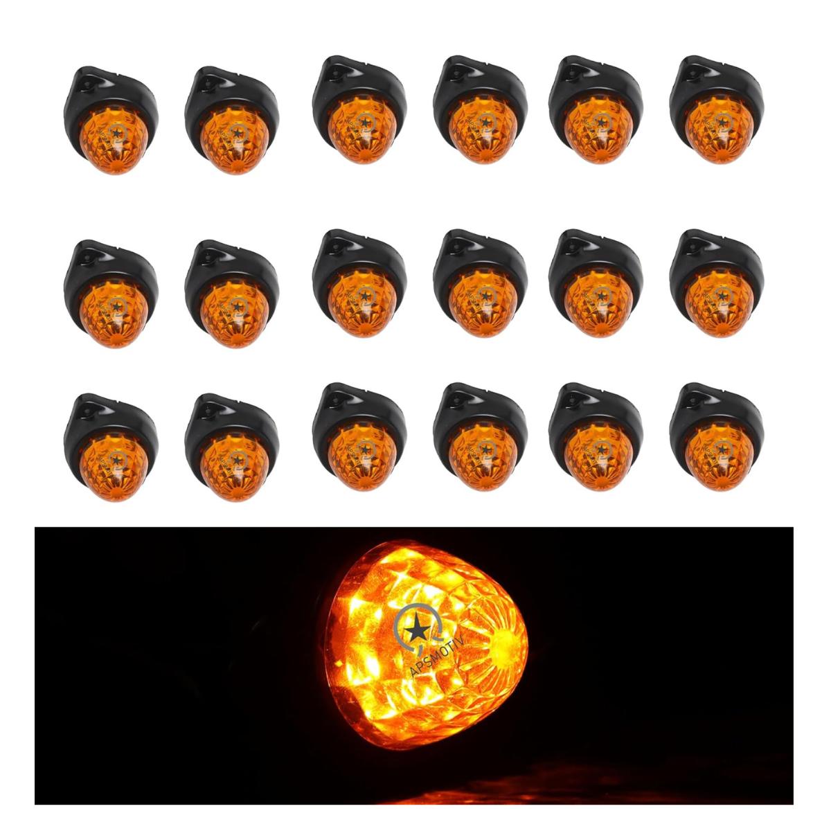 24V LED marker lights Trailer trucks Amber color Universal Fit | Pack OF 18 |
24V LED marker lights Trailer trucks Amber color Universal Fit | Pack OF 18 |