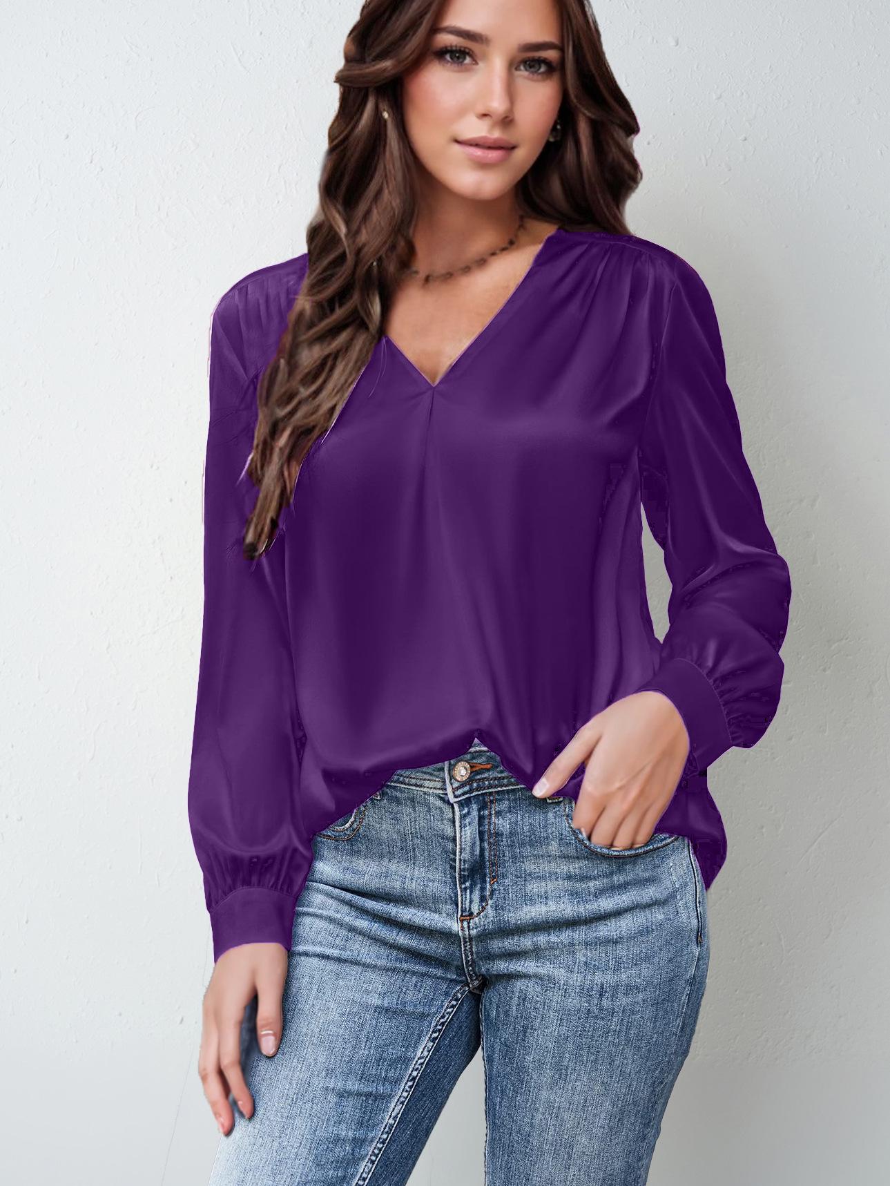 Women s 2025 Satin Pleated V-Neck Long-Sleeve Commuter Top Small
Women s 2025 Satin Pleated V-Neck Long-Sleeve Commuter Top Small