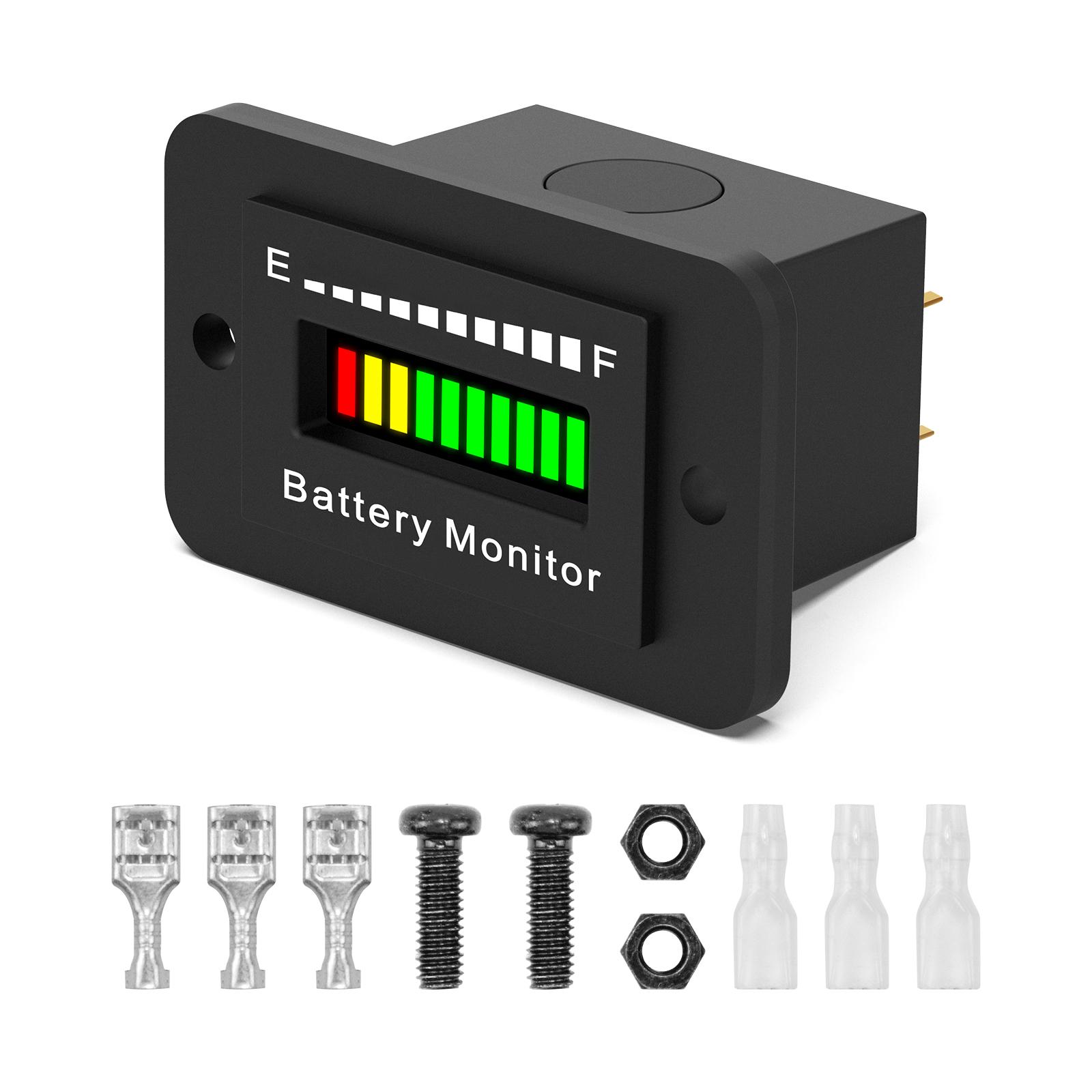 LED Voltage Battery Meter Monitor 12V 24V 36V 48V 60V 72V Waterproof Lithium Acid Monitor Meter for Golf Cart RV Boat Cart чорний
LED Voltage Battery Meter Monitor 12V 24V 36V 48V 60V 72V Waterproof Lithium Acid Monitor Meter for Golf Cart RV Boat Cart чорний