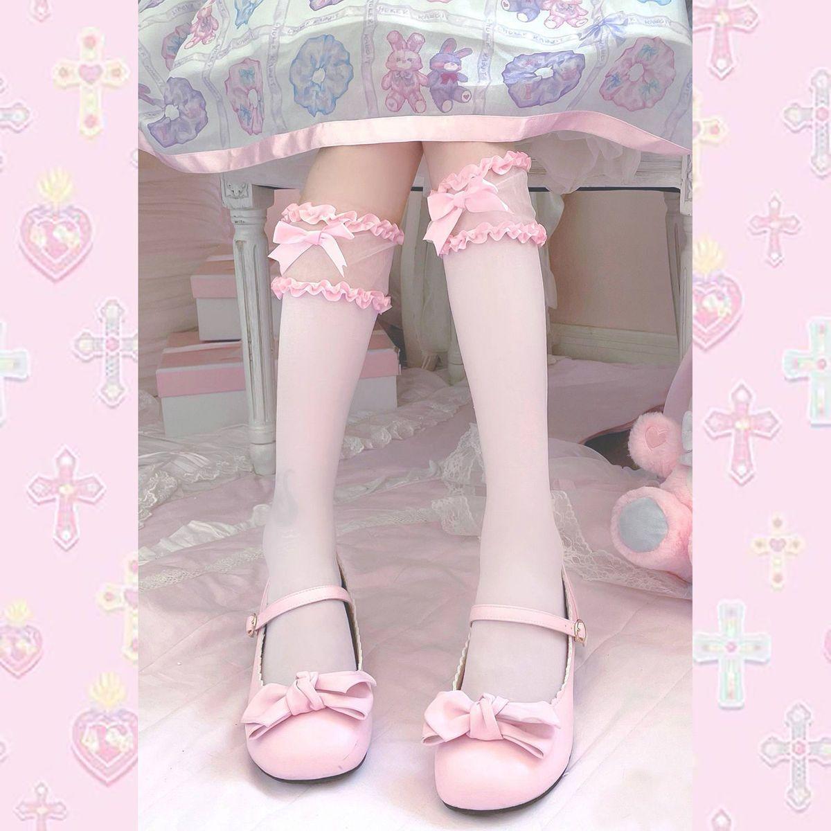 Pink & Blue Cotton Knee High Socks for Women | Cute Japanese Style Thin Academic Lace Calf Socks with Lolita Bowknot JK Design
Pink & Blue Cotton Knee High Socks for Women | Cute Japanese Style Thin Academic Lace Calf Socks with Lolita Bowknot JK Design