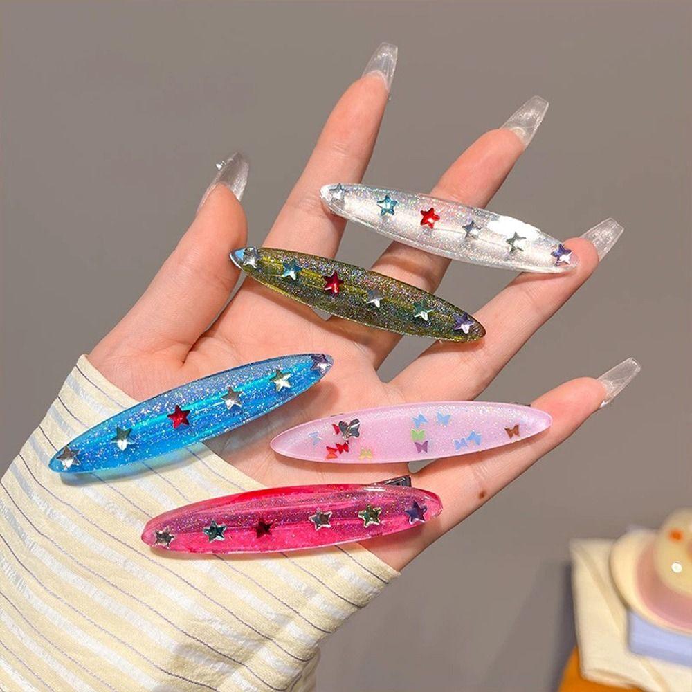 Glitter Oval Shape Hair Clip Rhinestone Crystal Hair Pins Lovely Shiny Star Duckbill Clip Daily
Glitter Oval Shape Hair Clip Rhinestone Crystal Hair Pins Lovely Shiny Star Duckbill Clip Daily
