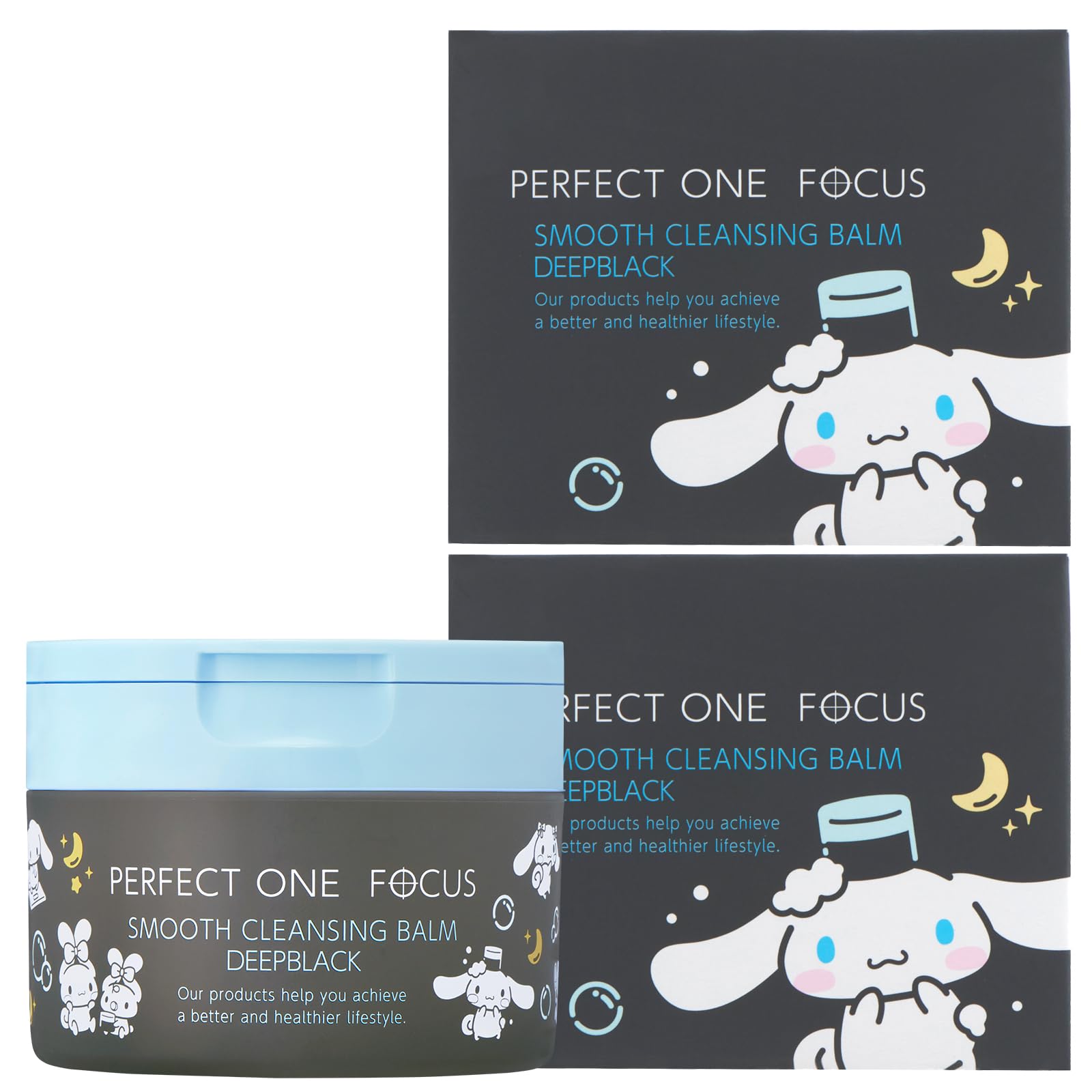 PERFECT ONE FOCUS Smooth Cleansing Balm Deep Black: Removes pores, blackheads, clogged pores, excess sebum, mud, and charcoal. No double cleansing req
PERFECT ONE FOCUS Smooth Cleansing Balm Deep Black: Removes pores, blackheads, clogged pores, excess sebum, mud, and charcoal. No double cleansing req