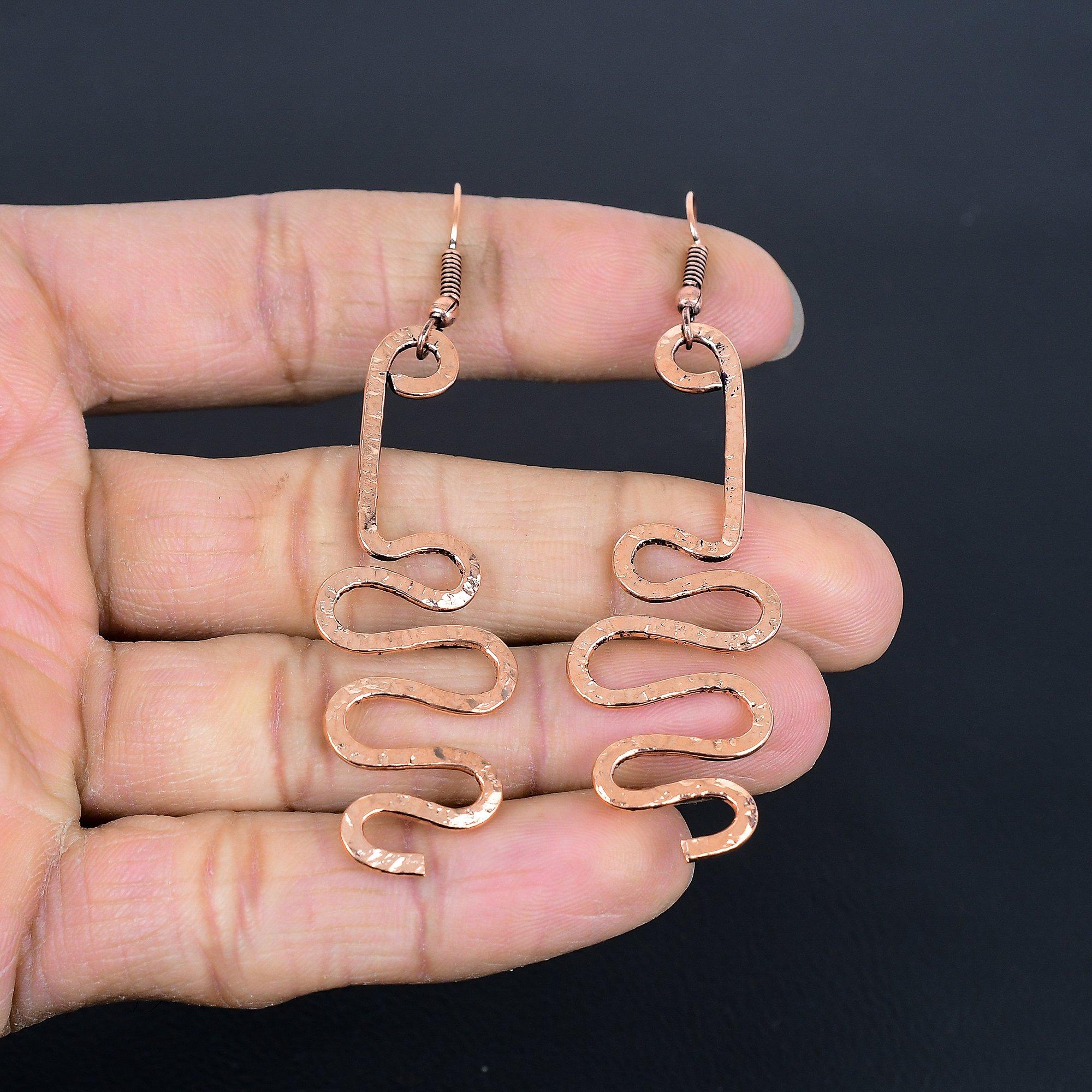 Дизайнерские медные серьги, Ювелирные изделия из драгоценных камней ручной работы, Подарки для жены, Совершенно новые серьги 2.55 Inches
Дизайнерские медные серьги, Ювелирные изделия из драгоценных камней ручной работы, Подарки для жены, Совершенно новые серьги 2.55 Inches