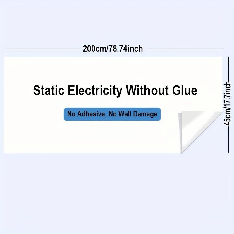 1 рулон моющихся электростатических обоев для белой доски, мягкие, съемные и многоразовые для письма, рисования и граффити для стен офисов и домов 45cm * 200cm
1 рулон моющихся электростатических обоев для белой доски, мягкие, съемные и многоразовые для письма, рисования и граффити для стен офисов и домов 45cm * 200cm