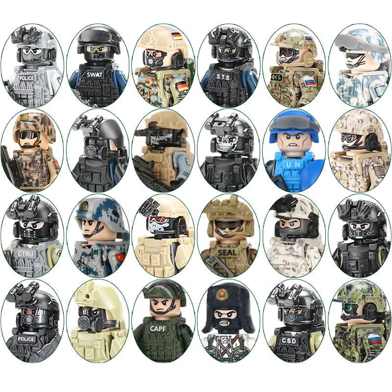 Military Figures Scene Building Blocks Camouflage Soldier Germany US Special Forces Commando Marine Corps Vehicle Bricks Toys
Military Figures Scene Building Blocks Camouflage Soldier Germany US Special Forces Commando Marine Corps Vehicle Bricks Toys